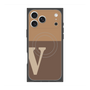 プレミアムスクエアケース with MagSafe［ オリジナル - initial two tone - V brown ］