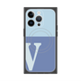 プレミアムスクエアケース with MagSafe［ オリジナル - initial two tone - V blue ］