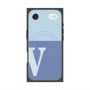 プレミアムスクエアケース with MagSafe［ オリジナル - initial two tone - V blue ］