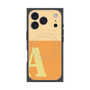 プレミアムスクエアケース with MagSafe［ オリジナル - initial two tone - A orange ］