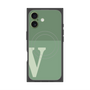 プレミアムスクエアケース with MagSafe［ オリジナル - initial two tone - V green ］