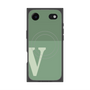 プレミアムスクエアケース with MagSafe［ オリジナル - initial two tone - V green ］