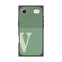 プレミアムスクエアケース with MagSafe［ オリジナル - initial two tone - V green ］