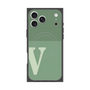 プレミアムスクエアケース with MagSafe［ オリジナル - initial two tone - V green ］