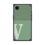 プレミアムスクエアケース with MagSafe［ オリジナル - initial two tone - V green ］