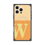 プレミアムスクエアケース with MagSafe［ オリジナル - initial two tone - W orange ］