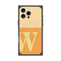 プレミアムスクエアケース with MagSafe［ オリジナル - initial two tone - W orange ］