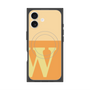 プレミアムスクエアケース with MagSafe［ オリジナル - initial two tone - W orange ］