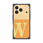 プレミアムスクエアケース with MagSafe［ オリジナル - initial two tone - W orange ］