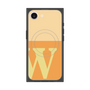 プレミアムスクエアケース with MagSafe［ オリジナル - initial two tone - W orange ］