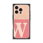 プレミアムスクエアケース with MagSafe［ オリジナル - initial two tone - W pink ］