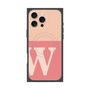 プレミアムスクエアケース with MagSafe［ オリジナル - initial two tone - W pink ］