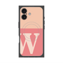 プレミアムスクエアケース with MagSafe［ オリジナル - initial two tone - W pink ］