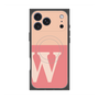 プレミアムスクエアケース with MagSafe［ オリジナル - initial two tone - W pink ］