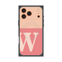 プレミアムスクエアケース with MagSafe［ オリジナル - initial two tone - W pink ］
