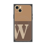 プレミアムスクエアケース with MagSafe［ オリジナル - initial two tone - W brown ］