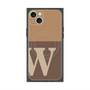 プレミアムスクエアケース with MagSafe［ オリジナル - initial two tone - W brown ］