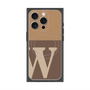 プレミアムスクエアケース with MagSafe［ オリジナル - initial two tone - W brown ］