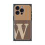 プレミアムスクエアケース with MagSafe［ オリジナル - initial two tone - W brown ］