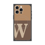 プレミアムスクエアケース with MagSafe［ オリジナル - initial two tone - W brown ］