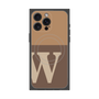 プレミアムスクエアケース with MagSafe［ オリジナル - initial two tone - W brown ］