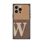 プレミアムスクエアケース with MagSafe［ オリジナル - initial two tone - W brown ］