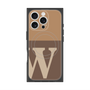 プレミアムスクエアケース with MagSafe［ オリジナル - initial two tone - W brown ］