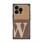 プレミアムスクエアケース with MagSafe［ オリジナル - initial two tone - W brown ］