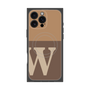 プレミアムスクエアケース with MagSafe［ オリジナル - initial two tone - W brown ］