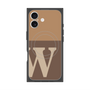 プレミアムスクエアケース with MagSafe［ オリジナル - initial two tone - W brown ］