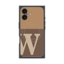 プレミアムスクエアケース with MagSafe［ オリジナル - initial two tone - W brown ］