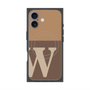 プレミアムスクエアケース with MagSafe［ オリジナル - initial two tone - W brown ］