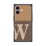 プレミアムスクエアケース with MagSafe［ オリジナル - initial two tone - W brown ］