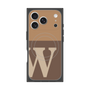 プレミアムスクエアケース with MagSafe［ オリジナル - initial two tone - W brown ］