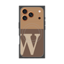 プレミアムスクエアケース with MagSafe［ オリジナル - initial two tone - W brown ］