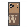プレミアムスクエアケース with MagSafe［ オリジナル - initial two tone - W brown ］