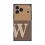 プレミアムスクエアケース with MagSafe［ オリジナル - initial two tone - W brown ］