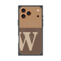 プレミアムスクエアケース with MagSafe［ オリジナル - initial two tone - W brown ］
