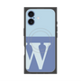 プレミアムスクエアケース with MagSafe［ オリジナル - initial two tone - W blue ］