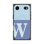 プレミアムスクエアケース with MagSafe［ オリジナル - initial two tone - W blue ］