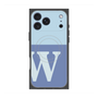 プレミアムスクエアケース with MagSafe［ オリジナル - initial two tone - W blue ］