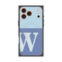 プレミアムスクエアケース with MagSafe［ オリジナル - initial two tone - W blue ］