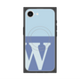 プレミアムスクエアケース with MagSafe［ オリジナル - initial two tone - W blue ］