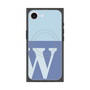 プレミアムスクエアケース with MagSafe［ オリジナル - initial two tone - W blue ］