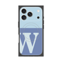 プレミアムスクエアケース with MagSafe［ オリジナル - initial two tone - W blue ］