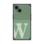 プレミアムスクエアケース with MagSafe［ オリジナル - initial two tone - W green ］