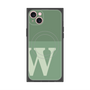 プレミアムスクエアケース with MagSafe［ オリジナル - initial two tone - W green ］