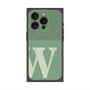 プレミアムスクエアケース with MagSafe［ オリジナル - initial two tone - W green ］