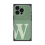 プレミアムスクエアケース with MagSafe［ オリジナル - initial two tone - W green ］
