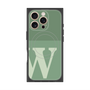 プレミアムスクエアケース with MagSafe［ オリジナル - initial two tone - W green ］